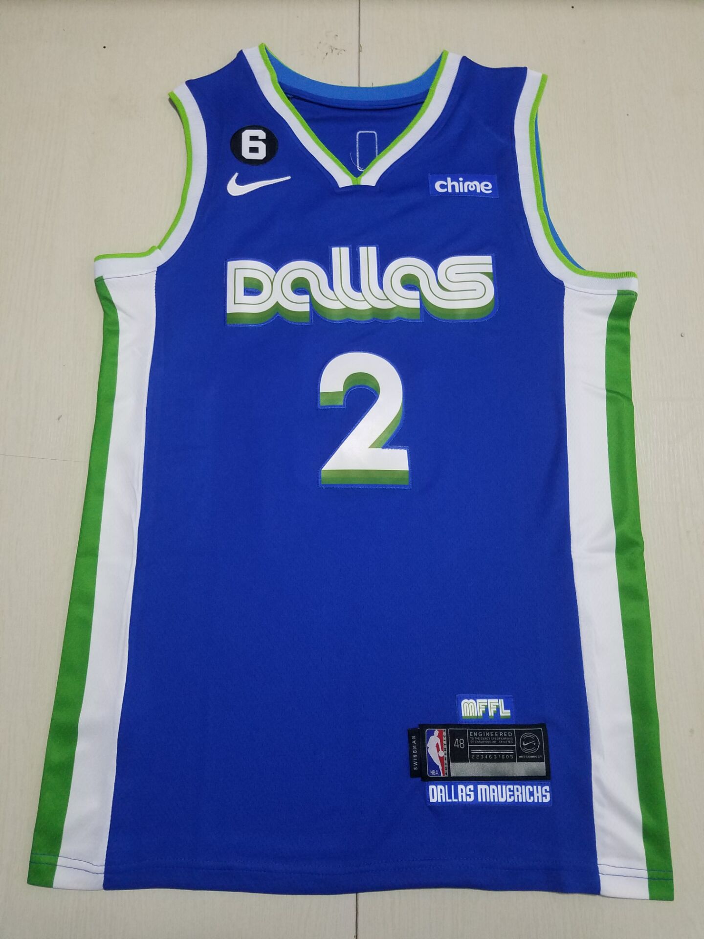 Men Dallas Mavericks #2 Irving Blue Nike City Edition 2023 NBA Jersey